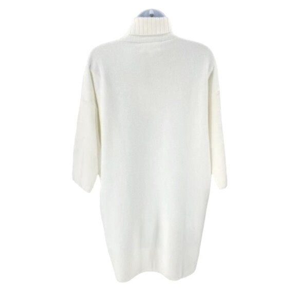 Pomander Place | NEW Winter White Vivianne Turtleneck Sweater Mini Dress Size L - Picture 7 of 9